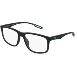 Luxottica Fashion Brillen Vertriebs GmbH Emporio Armani EA3209U Herren-Brille inkl. Gläser Vollrand Quadratisch Acetat-Gestell 56/17/145, Schwarz