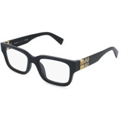 Luxottica Fashion Brillen Vertriebs GmbH Miu Miu 0MU 02YV Damen-Brille inkl. Gläser Vollrand Eckig Acetat-Gestell 51/20/140, Schwarz