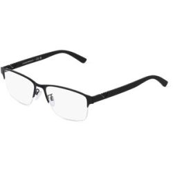Luxottica Fashion Brillen Vertriebs GmbH Emporio Armani EA1138 Herren-Brille inkl. Gläser Halbrand Quadratisch Metall-Gestell 54/17/145, Schwarz