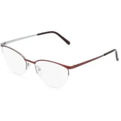Suncute Industries Co., Ltd. Fielmann MC 546 CL Damen-Brille inkl. Gläser Halbrand Oval Edelstahl-Gestell 52/18/135, Grau