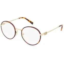 Luxottica Fashion Brillen Vertriebs GmbH Miu Miu MU52XV Damen-Brille inkl. Gläser Vollrand Rund Metall-Gestell 52/20/140, Havanna