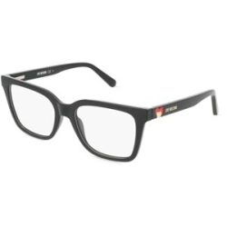 Safilo GmbH Love Moschino MOL603 Damen-Brille inkl. Gläser Vollrand Quadratisch Kunststoff-Gestell 52/17/140, Schwarz