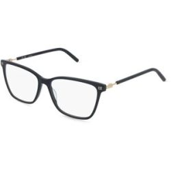 DE RIGO Vision D.A.CH. GmbH Escada VESG34 Damen-Brille inkl. Gläser Vollrand Quadratisch Kunststoff-Gestell 55/15/135, Schwarz