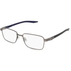 Kering Eyewear Spa Puma PU0421O Unisex-Brille inkl. Gläser Vollrand Quadratisch Metall-Gestell 55/17/145, Grau