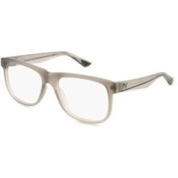 Kering Eyewear Spa Puma PU0443O Unisex-Brille inkl. Gläser Vollrand Quadratisch Kunststoff-Gestell 56/17/145, Grau