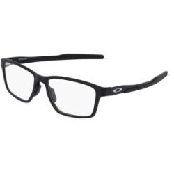 Luxottica Fashion Brillen Vertriebs GmbH Oakley OX8153 Herren-Brille inkl. Gläser Vollrand Eckig Kunststoff-Gestell 55/17/136, Schwarz