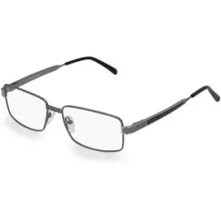 Optic Prima HK Fielmann OPH 9780 FLEX CL Herren-Brille inkl. Gläser Vollrand Quadratisch Metall-Gestell 55/16/145, Grau