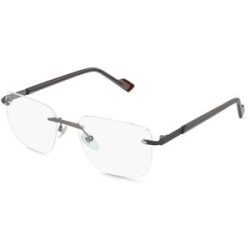 DE RIGO Vision D.A.CH. GmbH Sting VST552 Herren-Brille inkl. Gläser Randlos Quadratisch Metall-Gestell 55/19/145, Grau