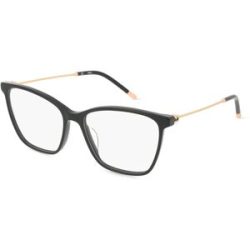 DE RIGO Vision D.A.CH. GmbH Furla FULVFU635 Unisex-Brille inkl. Gläser Vollrand Quadratisch Kunststoff-Gestell 54/15/140, Schwarz