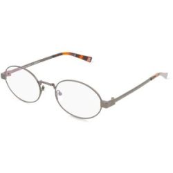 Tree Distribution GmbH LeSpecs POSEIDON DEUX Unisex-Blaulichtfilterbrille ohne Sehstärke Vollrand Oval Metall-Gestell, Grau