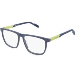 Marcolin Deutschland GmbH Adidas SP5042 Unisex-Brille inkl. Gläser Vollrand Quadratisch Kunststoff-Gestell 56/15/145, Blau