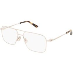 Kering Eyewear Spa Bottega Veneta BV1384O Herren-Brille inkl. Gläser Vollrand Pilot Metall-Gestell 58/15/145, Silber