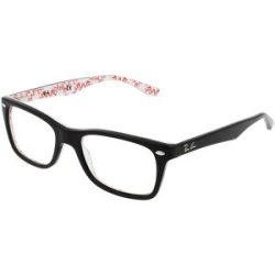 Luxottica Fashion Brillen Vertriebs GmbH Ray-Ban RX5228 Damen-Brille inkl. Gläser Vollrand Quadratisch Acetat-Gestell 50/17/140, Schwarz