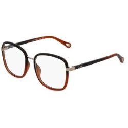 Kering Eyewear Spa Chloé CH0034O Damen-Brille inkl. Gläser Vollrand Eckig Kunststoff-Gestell 53/18/140, Schwarz