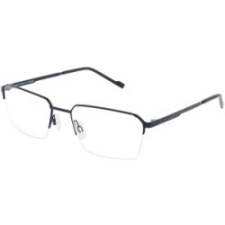 Eschenbach Optik GmbH Eschenbach 820985 Herren-Brille inkl. Gläser Halbrand Quadratisch Titan-Gestell 56/19/145, Blau