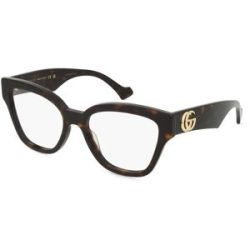 Kering Eyewear Spa Gucci GG1424O Unisex-Brille inkl. Gläser Vollrand Panto Acetat-Gestell 54/18/145, Havanna
