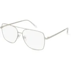Wenzhou Bada Optical Co. , LTD Fielmann BD 557 FA VIKTOR Herren-Brille inkl. Gläser Vollrand Quadratisch Edelstahl-Gestell 61/15/150, Silber