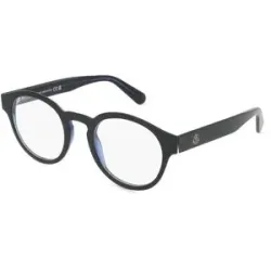 Luxottica Fashion Brillen Vertriebs GmbH Moncler ML5122 Unisex-Brille inkl. Gläser Vollrand Rund Acetat-Gestell 50/23/145, Blau