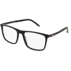 Safilo GmbH Tommy Hilfiger TH 2081 Herren-Brille inkl. Gläser Vollrand Quadratisch Acetat-Gestell 55/18/145, Schwarz