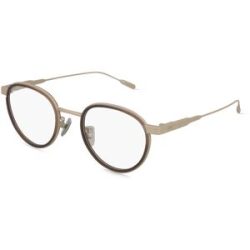 Luxottica Fashion Brillen Vertriebs GmbH Moncler ME1006T Unisex-Brille inkl. Gläser Vollrand Rund Titan-Gestell 49/22/145, Gelb