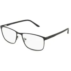 Wenzhou Olive Optical Co., Ltd Fielmann OL 027 FLEX CL ERIK Herren-Brille inkl. Gläser Vollrand Quadratisch Edelstahl-Gestell 55/17/145, Schwarz