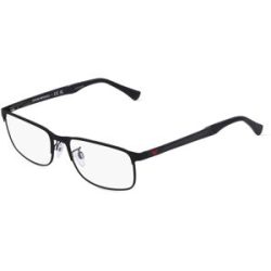 Luxottica Fashion Brillen Vertriebs GmbH Emporio Armani EA1112 Herren-Brille inkl. Gläser Halbrand Quadratisch Metall-Gestell 56/18/145, Schwarz