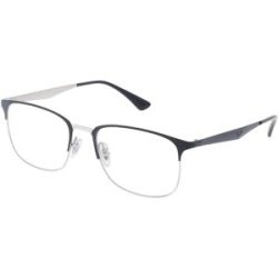 Luxottica Fashion Brillen Vertriebs GmbH Ray-Ban RX6421 Unisex-Brille inkl. Gläser Halbrand Quadratisch Metall-Gestell 54/18/145, Schwarz