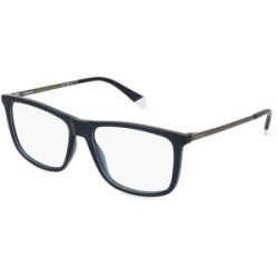 Safilo GmbH Polaroid PLD D497 Herren-Brille inkl. Gläser Vollrand Quadratisch Kunststoff-Gestell 55/16/145, Blau