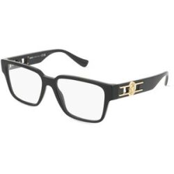 Luxottica Fashion Brillen Vertriebs GmbH Versace VE3346 Herren-Brille inkl. Gläser Vollrand Quadratisch Acetat-Gestell 55/16/140, Schwarz