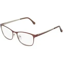 Suncute Industries Co., Ltd. Fielmann MC 559 MOD FLEX CL Damen-Brille inkl. Gläser Vollrand Quadratisch Edelstahl-Gestell 53/17/135, Braun