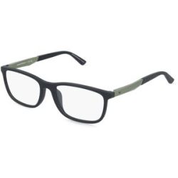 Luxottica Fashion Brillen Vertriebs GmbH Emporio Armani EA3280U Herren-Brille inkl. Gläser Vollrand Quadratisch Kunststoff-Gestell 55/17/145, Schwarz