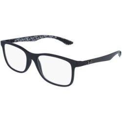 Luxottica Fashion Brillen Vertriebs GmbH Ray-Ban RX8903 Unisex-Brille inkl. Gläser Vollrand Quadratisch Kunststoff-Gestell 55/18/145, Schwarz