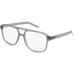 Kering Eyewear Spa Puma PU0495O Unisex-Brille inkl. Gläser Vollrand Pilot Kunststoff-Gestell 56/17/145, Grau