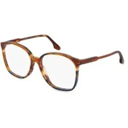 Safilo GmbH Victoria Beckham VB2615 Unisex-Brille inkl. Gläser Vollrand Quadratisch Acetat-Gestell 55/16/140, Havanna