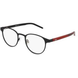 Safilo GmbH Hugo HG 1030 Herren-Brille inkl. Gläser Vollrand Rund Metall-Gestell 48/21/145, Schwarz