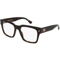 Safilo GmbH Dsquared2  D2 0066 Herren-Brille inkl. Gläser Vollrand Quadratisch Acetat-Gestell 54/20/145, Havanna