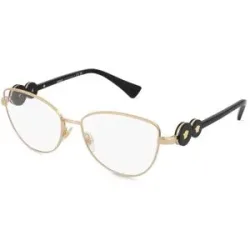 Luxottica Fashion Brillen Vertriebs GmbH Versace 0VE1284 Damen-Brille inkl. Gläser Vollrand Cat Eye Edelstahl-Gestell 55/16/145, Gold