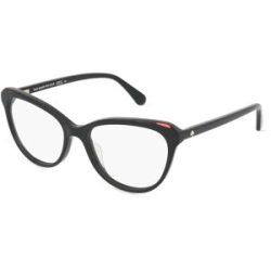 Safilo GmbH Kate Spade CHANTELLE Damen-Brille inkl. Gläser Vollrand Cat Eye Acetat-Gestell 52/16/140, Schwarz