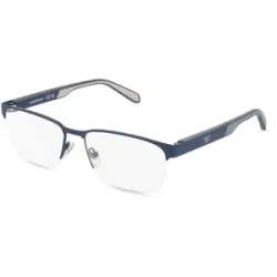 Luxottica Fashion Brillen Vertriebs GmbH Emporio Armani 0EA1162 Herren-Brille inkl. Gläser Halbrand Geometrisch Metall-Gestell 56/17/145, Blau