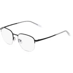 Eyestar Limited (China) Fielmann MI 053 CL Herren-Brille inkl. Gläser Halbrand Quadratisch Edelstahl-Gestell 50/19/145, Schwarz