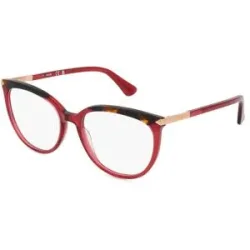Marcolin Deutschland GmbH Guess GU2881 Unisex-Brille inkl. Gläser Vollrand Cat Eye Kunststoff-Gestell 53/17/140, Rot
