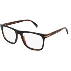 Safilo SpA David Beckham DB 7115 Herren-Brille inkl. Gläser Vollrand Quadratisch Kunststoff-Gestell 54/19/145, Schwarz