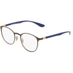 Luxottica Fashion Brillen Vertriebs GmbH Ray-Ban RX6355 Unisex-Brille inkl. Gläser Vollrand Panto Metall-Gestell 52/20/145, Braun