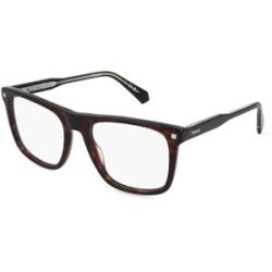 Safilo GmbH Polaroid PLD D506 Herren-Brille inkl. Gläser Vollrand Quadratisch Acetat-Gestell 53/19/145, Havanna
