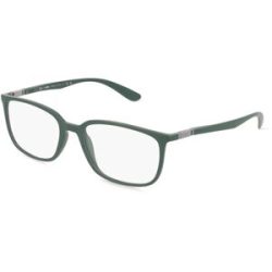 Luxottica Fashion Brillen Vertriebs GmbH Ray-Ban RX7208 Unisex-Brille inkl. Gläser Vollrand Quadratisch Acetat-Gestell 54/18/145, Grün