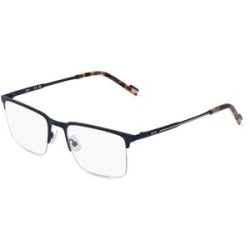Marchon Germany GmbH Zeiss ZS23125 Unisex-Brille inkl. Gläser Halbrand Quadratisch Metall-Gestell 53/20/145, Blau
