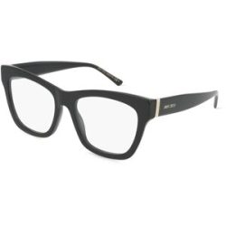 Safilo GmbH Jimmy Choo JC351 Damen-Brille inkl. Gläser Vollrand Butterfly Acetat-Gestell 53/18/145, Schwarz
