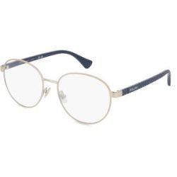 Luxottica Fashion Brillen Vertriebs GmbH Ralph RA6050 Damen-Brille inkl. Gläser Vollrand Rund Metall-Gestell 51/17/140, Silber