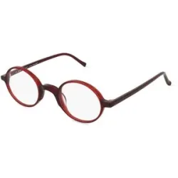 Wenzhou Lanson International Co., Ltd. Fielmann LN 048 CL Unisex-Brille inkl. Gläser Vollrand Rund Acetat-Gestell 46/24/140, Rot