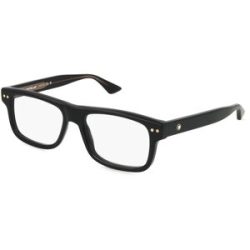 Kering Eyewear Spa Montblanc MB0289O Unisex-Brille inkl. Gläser Vollrand Quadratisch Acetat-Gestell 55/18/150, Schwarz